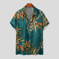 Muška havajska košulja kratkih rukava cvijet od tiskanog gumba niz ljetne košulje za tropske plaže