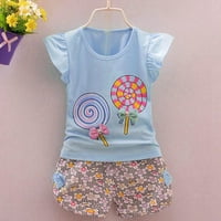 -Irl Lolly Girls Hlače Toddler Outfits Set Baby Odjeća za djecu Tops + Skraćene djevojke Outfits & Set