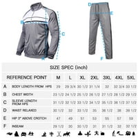 Mens Track odijela Postavljena puna zip up jogging odijela dugih rukava od kože atletski trenerke