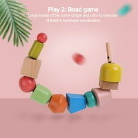 Kripyery Set Sharter Toy Smiješan šaljiv oblik Spoznaj nastavi Pomoć Rainbow perle hrpe sortiranje blokova