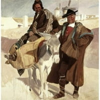POSASTAZZI SAL TIPIČNI MUŠKI LA MANCHA JOAQUIN SOROLLA Y BASTIDA 1863- Španski print za poster - u