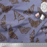 Soimoi ljubičasta pamučna kambrična tkaninska tkanina leptira leptir tkanini otisci sa dvorištem širom