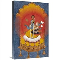u. Vishnu & Lakshmi udruženi umjetnički print - Basohli škola