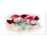 Dizajnerska umjetnost 'ruža cvjetna akvarelna ilustracija' slikanje ispisa na zamotanom platnu