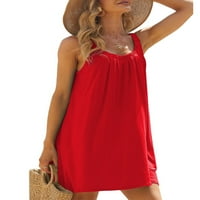 Haljina za plažu Colisha za žene Kupaći košulje bez rukava bez rukava pokriva crveni l