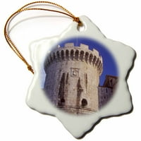 Tower Bokar, tvrđava, otok Korčula, Hrvatska - EU BBR - Brent Bergherm Snowflake Porculan Ornament ORN-82679-1