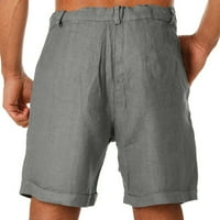 Rovga muške hlače muške modne pune boje casual pamučne kratke hlače ravno opušteno fit hlače