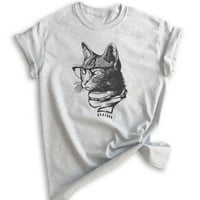 HIPSTER mačka, unise Ženska muska košulja, majica za majčine mačke, čaše za mačke tee, nerdy tee, majica