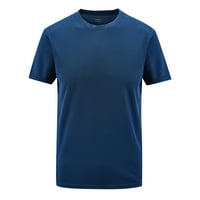 Muška ljetna casual na otvorenom majica plus veličine Sport brzo suhe prozračne vrhove, plava, xxxxxxxl