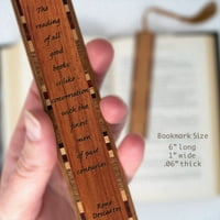 Filozof Rene 'Descartes Knjige Citat, ugravirana drvena Bookmark - -Also dostupno sa personalizacijom