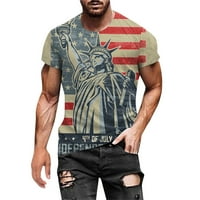 Luiyenes muški patriotski tines grafički ispisuje majicu pune neovisnosti