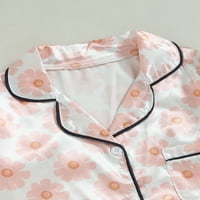LICUPIEE TODDLER Baby Girls Pidžama, Cvjetni print Dugi rukav Dugme Dugme za zatvaranje + elastična