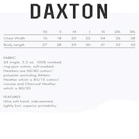 Daxton Premium Basic Crew vrat kratkih rukava majica Gradovi Zapadno obale - HTHRED WHITE-XXX