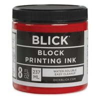 Blick vode topljivi blok tiska za tisak - svijetlo crvena, oz Jar
