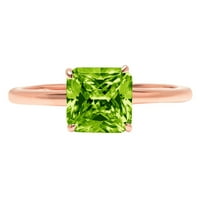 2. CT briljantan aspekser Clear Simulirani dijamant 18k Rose Gold Solitaire prsten SZ 10.75
