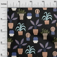 Onuone pamuk fle crne tkanine Flower lonce motif DIY odjeća za preciziranje tkanine za ispis tkanine