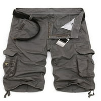 Muške gaćice za teretna kratke hlače, casual solid color camo ljeto kampiranje pantalona za kampiranje