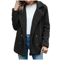 Ženske dame topla jakna zimska solidna kaput prema dolje ovratnik Lambswoo vanjska odjeća