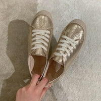 Proljetno ljetno okruglo cipele debele čipke UP Comfort Sequin Walking Gold Womens Clearence Cipel Božićne