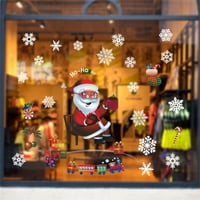 Heiheiup DIY prijenosni prozori Decal Santa SnowFlake naljepnica DIY prijenosni prozorski naljepnica