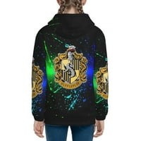 Hufffuff Harry Potter Tenejdžer duksevi majica Zipper Duks s kapuljačom s kapuljačom kapuljača za dječake