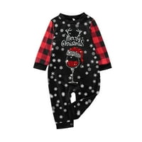 Baby pidžama za božićnu porodicu koja odgovara pidžami slatka velika glava jelena ispis PJS plairani