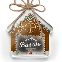 Ornament tiskani jednostrane planine Chalkboard Bassie Mountain - Aljaska Božić Neonblond