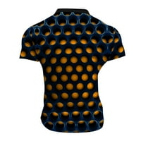 Muška košulja za ovratnike Golf Majica Optički poklopac 3D Print vanjskih uličnih kratkih rukava sa