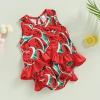 Dojenčad dječje djevojke slatke kupaće kostim lubenice tiskane prsluk + kratke hlače ljetna odjeća za
