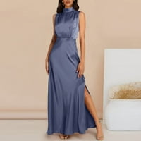 Ženske haljine maxi maxi casual letse letnje pune rubljene haljine plave 2xl