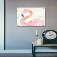 Epic Art 'Flamingo groznica III' by Ann Tavoletti, akrilna staklena zida Art, 24 x24