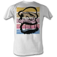 Popeye Comics Brutus Color Stripes majica za odrasle s kratkim rukavima
