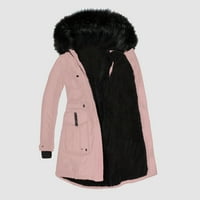 Flannel Jakna od vune žene plus veličina dnevno zimski kaput rever ovratnik dugih rukava casual tople