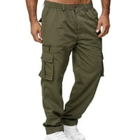 Hesoicy muške i velike muške opuštene fit teretne hlače s istegnutim bojama, bojama, m-3xl, 1pack