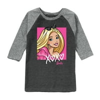 Barbie - Xoxo Barbie - grafička majica mališana i omladine Raglan