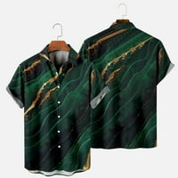 Zelene majice za muškarce Muške ljetne modne slobodno vrijeme Digitalna majica top bluza