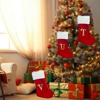 Božićna čarapa Privjesak Privjesak izvezeni pleteni božićni čarapa za poklone Božićni ukras stil g Jedna