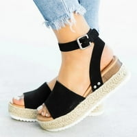 Ecqkame ženske platforme sandale za čišćenje žena Ljetne modne sandale Open TOE casual platforme klina