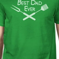 Najbolje bbq tata zelena grafička majica za muškarce smiješne ideje poklona za tatu