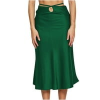 Suknje u inleife za žene ženska casual moda čvrsta boja suknje sa zatvaračem seksi suknja za temperamentnu