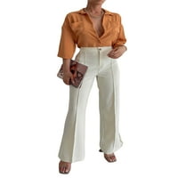 Gwiyeopda odijelo za žene za žene radne kancelarije Poslovne hlače u baklje duge pantalone