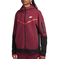 Muške Nike Sportswear Dark Beetroot Tech Fleece punog zip hoodie - XS