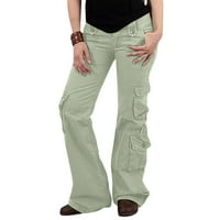 Pantalone za žene Žene dame Solid pantalone Hippie punk pantalone Streetwear Jogger džep labavi kombinezone