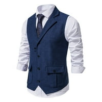 MENS Business Suit Vest Vintage Slim Fit Notch Revel Cuitcoat Dnevno poslovno vjenčanje Tuxedo Blazer