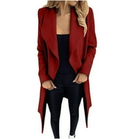 Ženska zimska kaput topla jakna zimska kardigan odjeća crvena l
