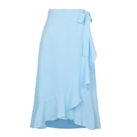 Ležerna suknja Nepravilna maxi suknja Asimetrična protočna suknja za žene ljetne zabave
