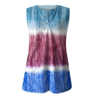 Ljetni tenk za žene Loose Fit Floral Print majica bez rukava Sexy V-izrez Osnovni Trendi Trendi