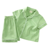 Dečija outfit setovi Ljetne kratke čvrste boje printova vrhovi kratkih kratkih modnih setova