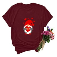 Uublik Valentines Odjeća Ženska povremena ljubavna slova Štampanje kratkih rukava majice