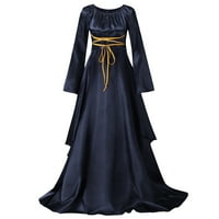 Maxi haljina za žene retro gotička haljina haljina dugih rukava čipka u obliku večernje zabave maturalne
